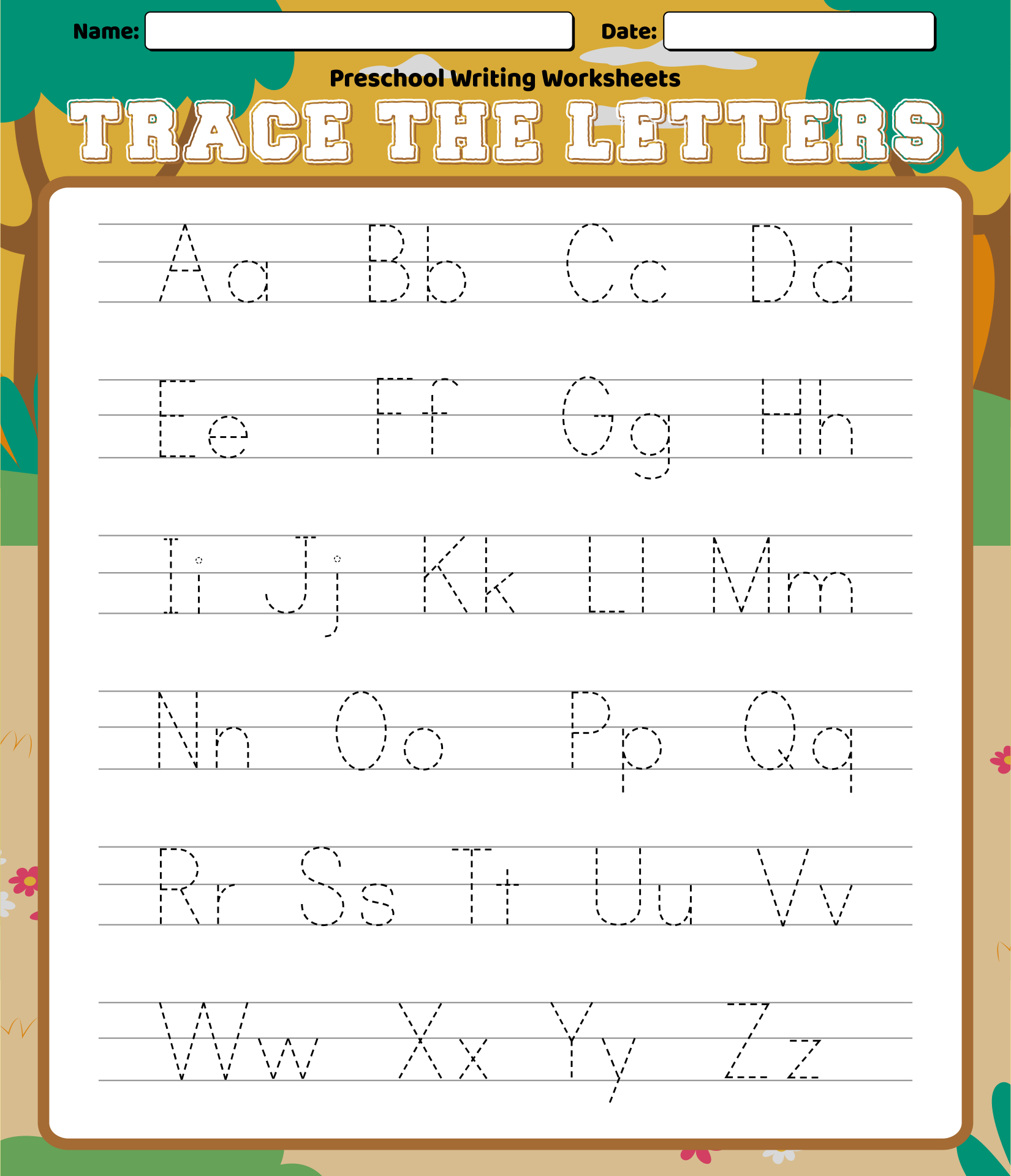 Free Practice Writing Letters Printable Worksheets