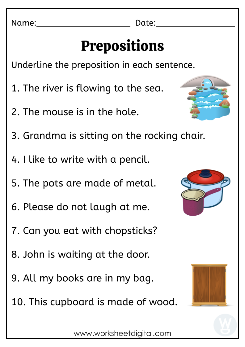 Free Preposition Worksheet For Grade 4 Download Free Preposition 