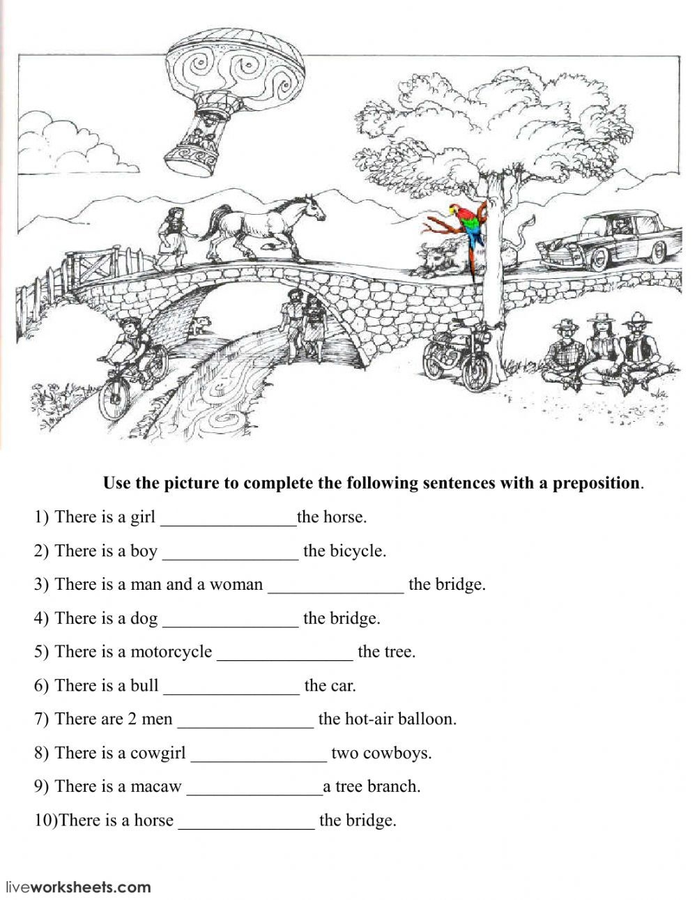 free preposition worksheets pdf