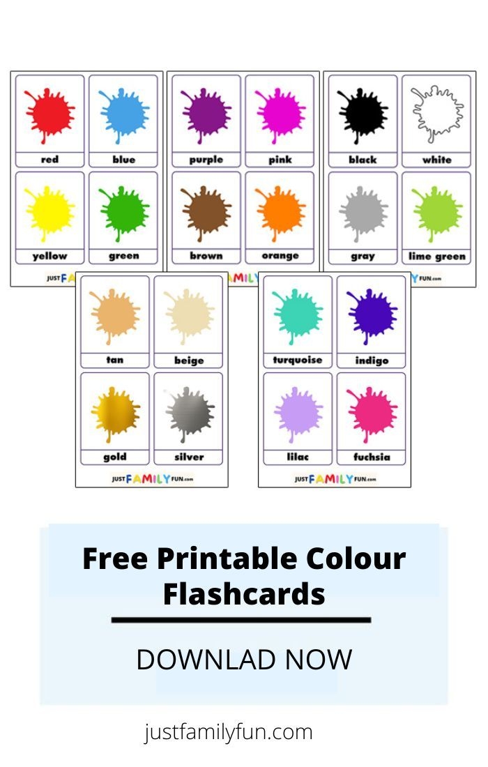 Free Printable Colour Flashcards Learn Colors With Fun