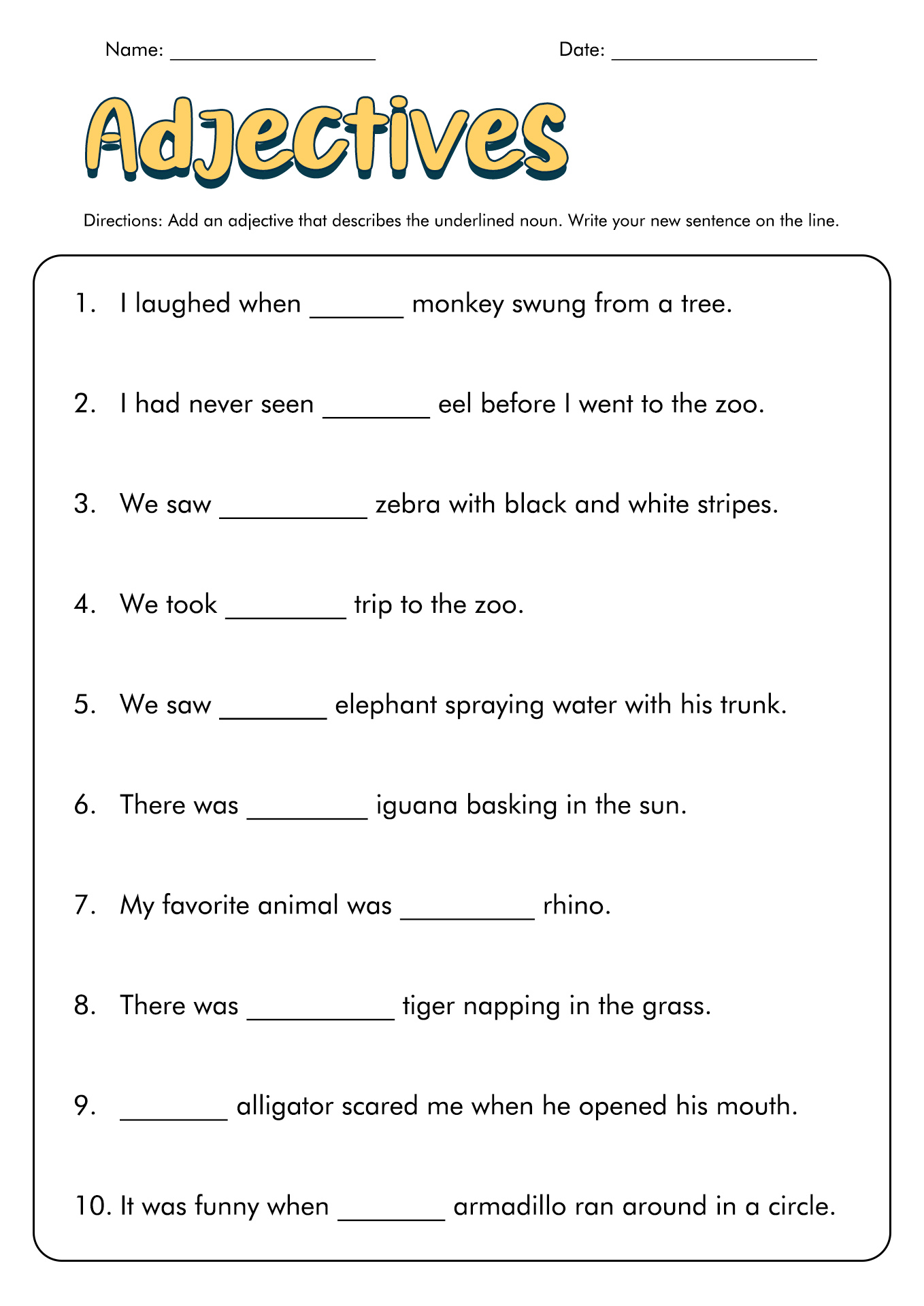 free grammar worksheets for adults