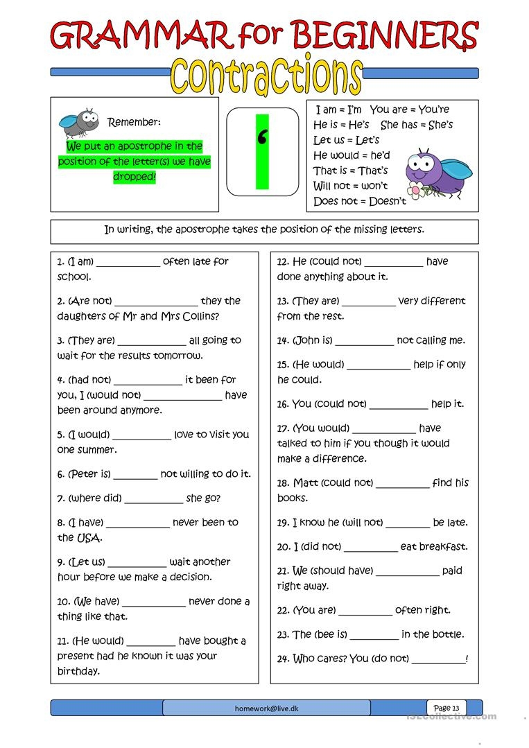 grammar worksheets for high schoolers