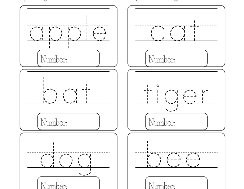 Free Printable Spelling And Vocabulary Worksheet For Kindergarten