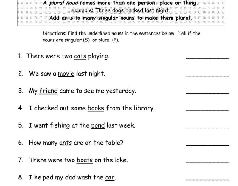 Free Printable Third Grade Grammar Worksheets Peggy Worksheets
