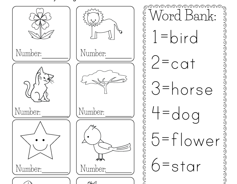 Free Printable Vocabulary Worksheet For Kindergarten