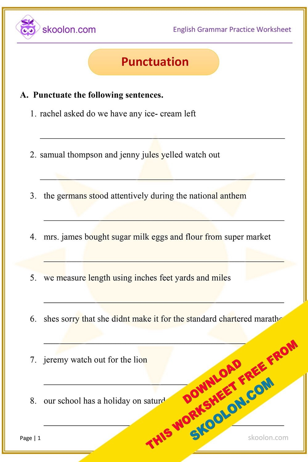 punctuation and grammar
