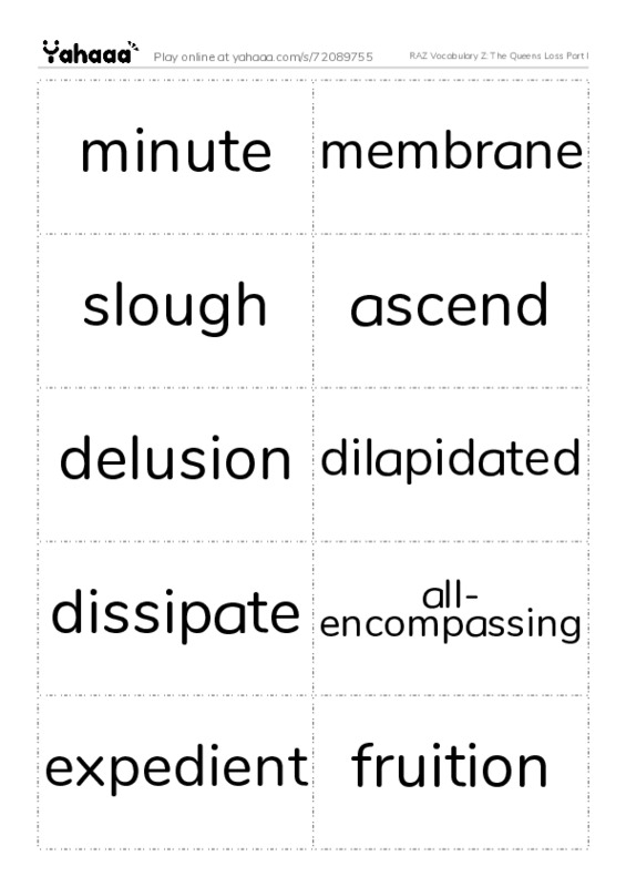 vocabulary a to z list