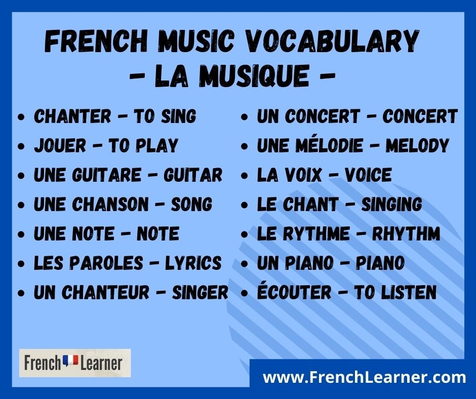 French music vocabulary FrenchLearner