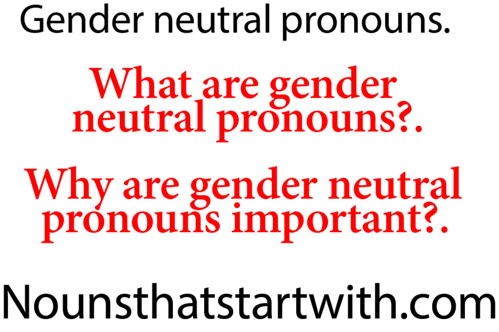 gender neutral pronouns