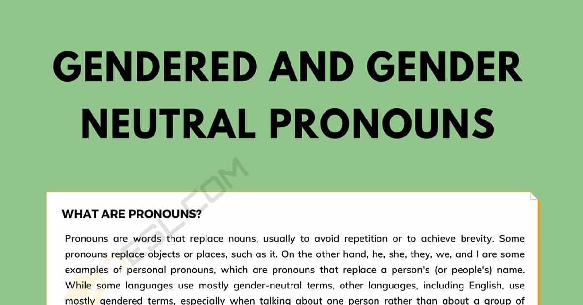 gender pronouns