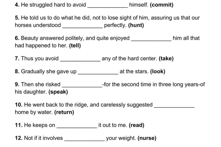 Gerund Exercises