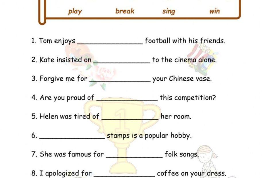 Gerund Interactive Worksheet For Grade 5 Interactive Activities