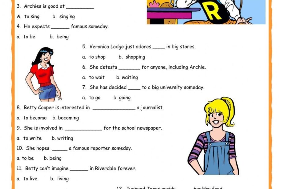 Gerund Or Infinitive Online Worksheet For Beginner You Can Do The