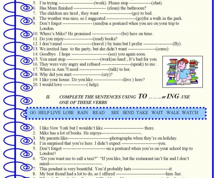 Gerunds Vs Infinitives practice Gen English ESL Worksheets Pdf Doc
