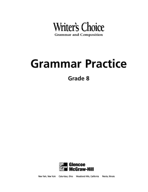 Glencoe Grammar And Composition Handbook Pdf Fill And Sign Printable 