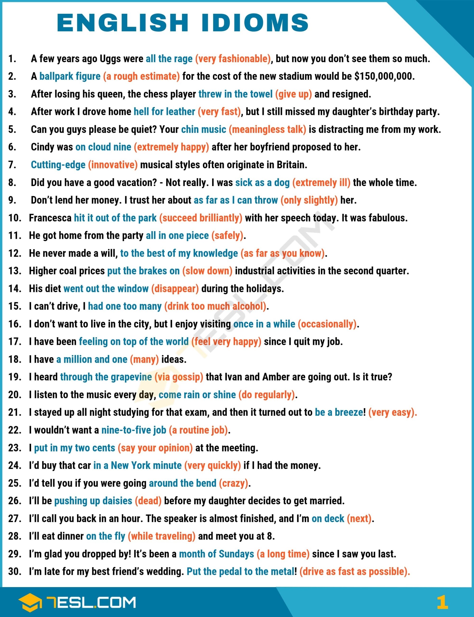 english language idioms english language idioms