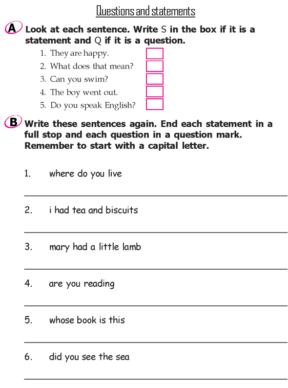 2nd grade grammar practice questions