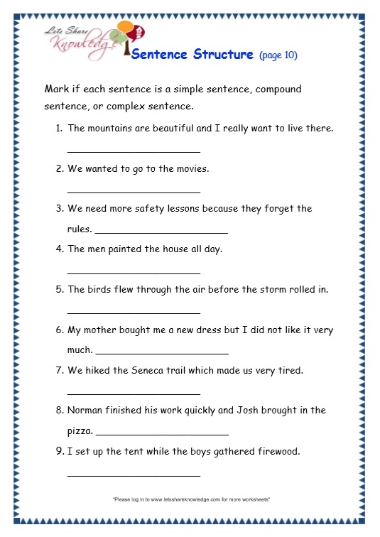 free grammar and sentence structure