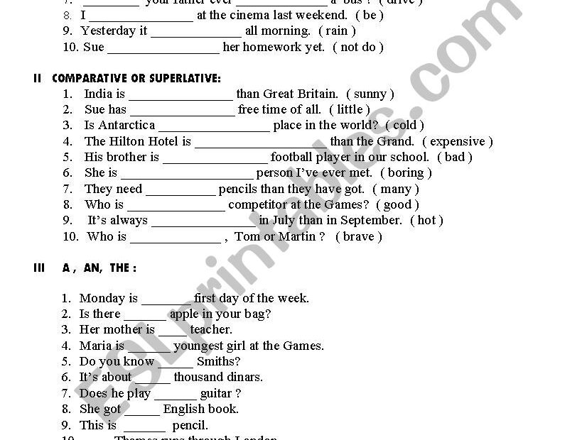 Grade 7 Grammar Worksheets Pdf