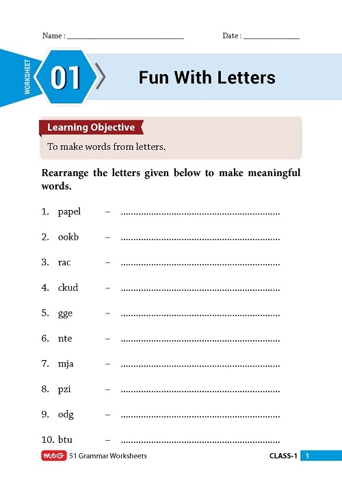 Grammar 3rd Grade A Worksheet Worksheets Library