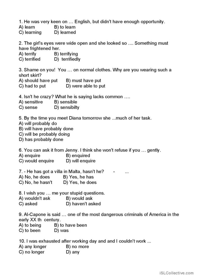 vocabulary test online