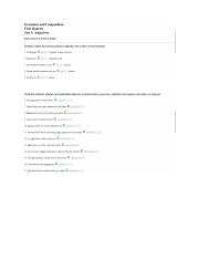 Grammar Composition Test 3 docx Course Hero