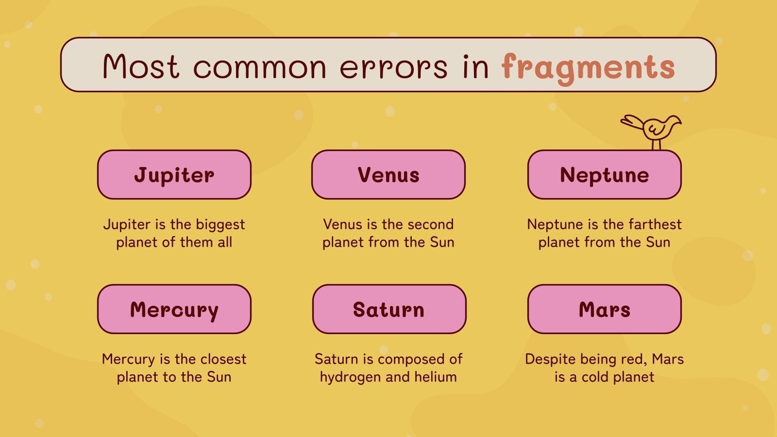 Grammar Correcting Fragments And Run ons Google Slides PPT