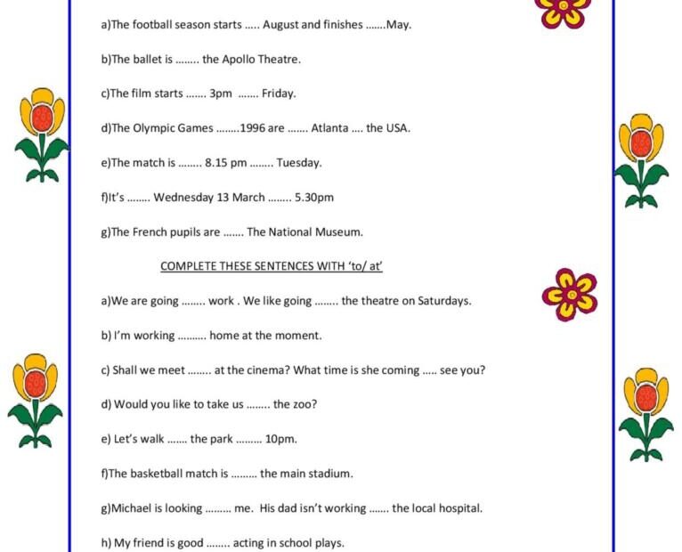 Grammar Exercises With Prepositions English ESL Worksheets Pdf Doc