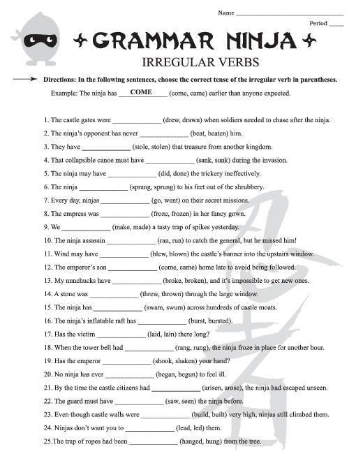 Grammar For 5th Graders