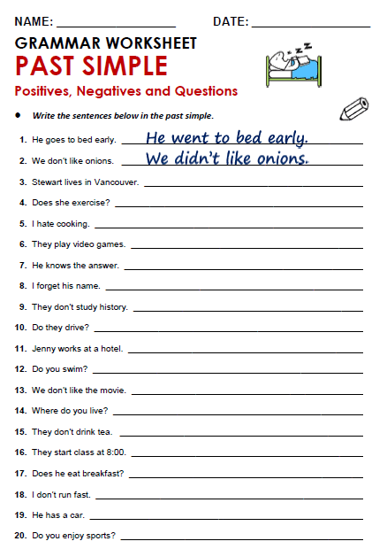 Grammar For 5th Graders