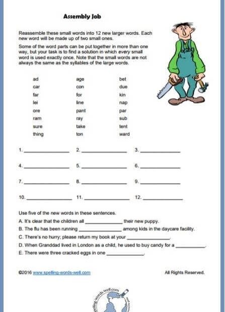 Grammar For 6th Graders Worksheets