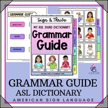 GRAMMAR GUIDE ASL Dictionary American Sign Language 170 ASL CARD 