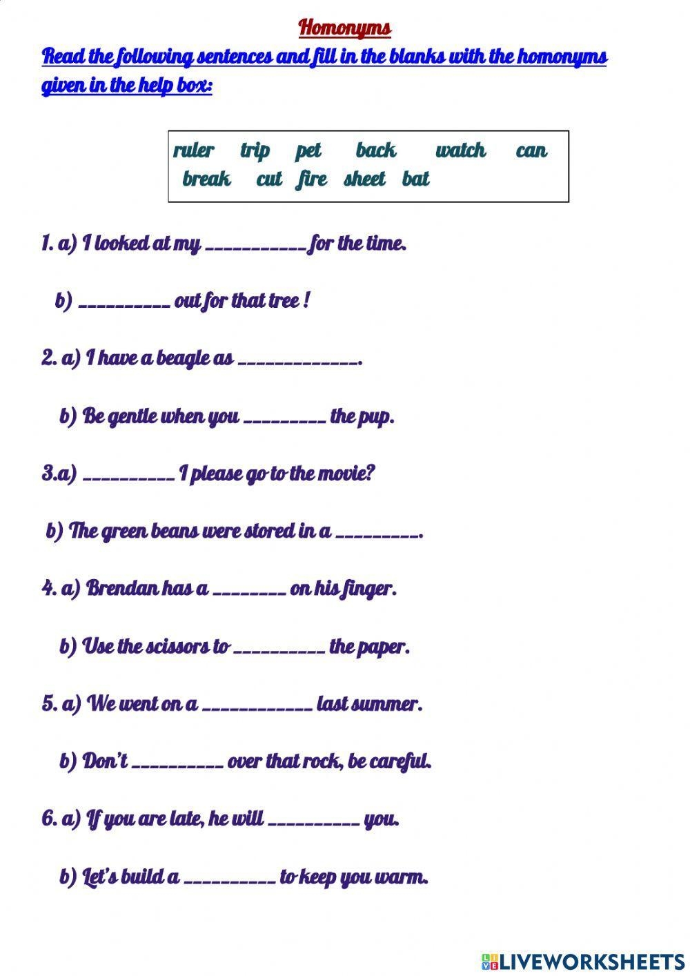 grammar worksheets for grade 2