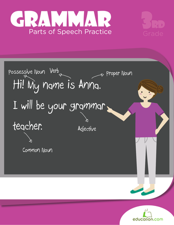 Grammar Parts Of Speech Practice Workbook Education