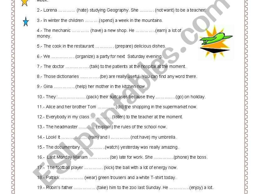 Grammar Practice Sheet