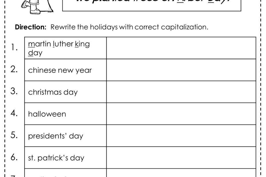 Grammar Sheets For Second Graders