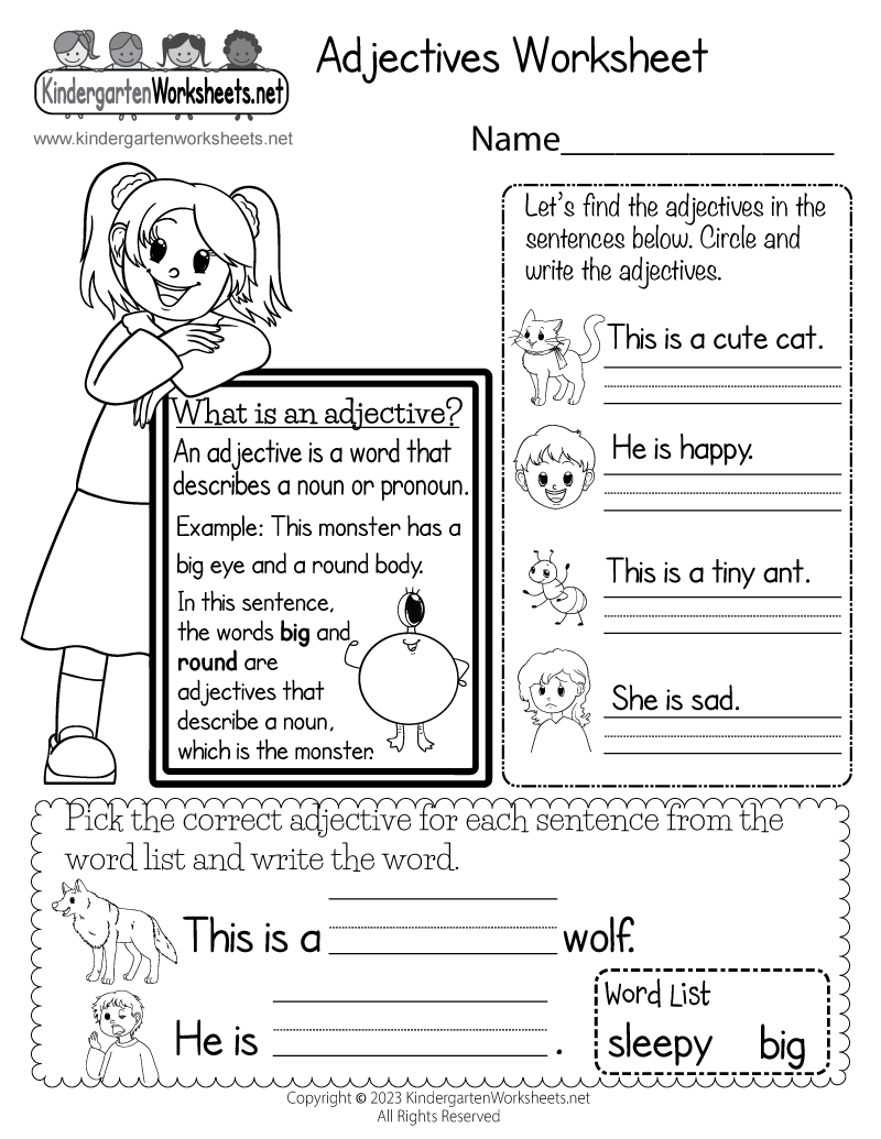 Grammar Worksheet For Kids