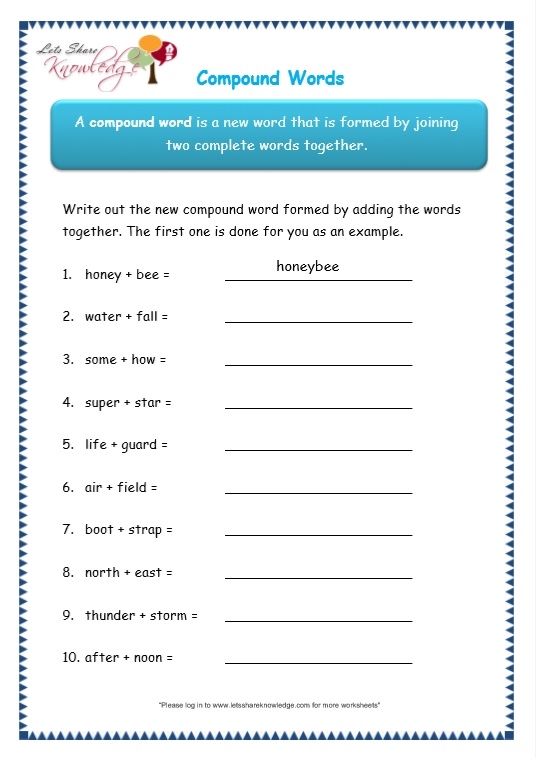 Grammar Worksheets 3 Grade