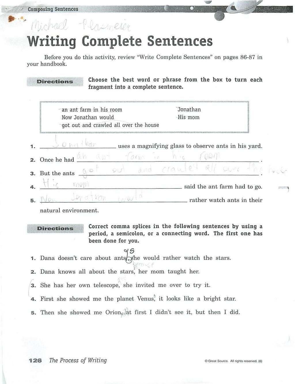 Grammar Worksheets 6th Grade Free Printable