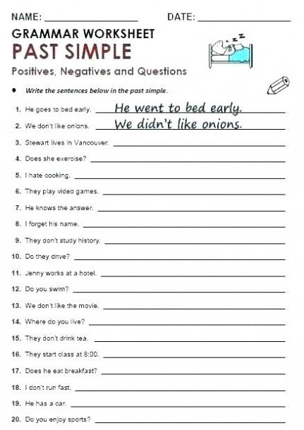 Grammar Worksheets For 6th Graders