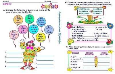 Grammar Worksheets Grade 2 Free Worksheets Samples