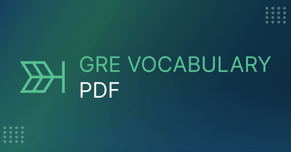 GRE Vocabulary PDF GRE Words TTP GRE Blog
