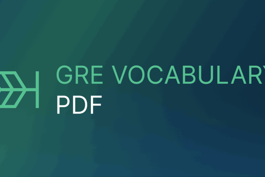 GRE Vocabulary PDF GRE Words TTP GRE Blog