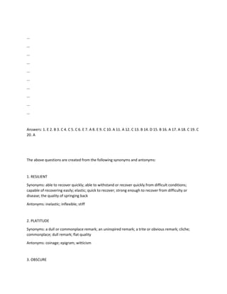 Gre Vocabulary Quizlet PDF