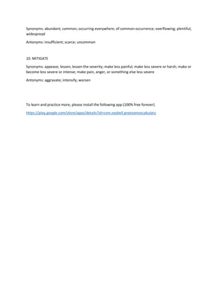 Gre Vocabulary Quizlet PDF