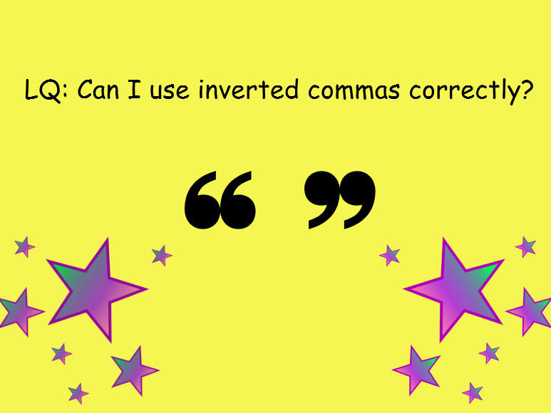 Great Grammar Lesson On Inverted Commas Teaching Resources