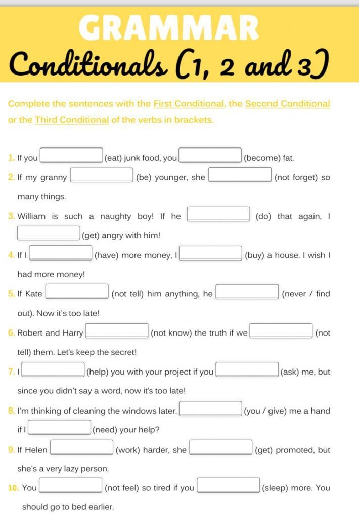 Gritar Corona Innovaci n Conditionals Exercises 0 1 2 3 Monta a 