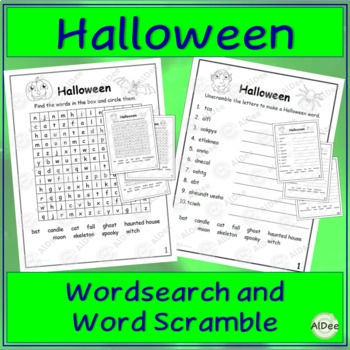 Halloween Vocabulary Activity Sheets Letter Size By AlDee ELA TpT