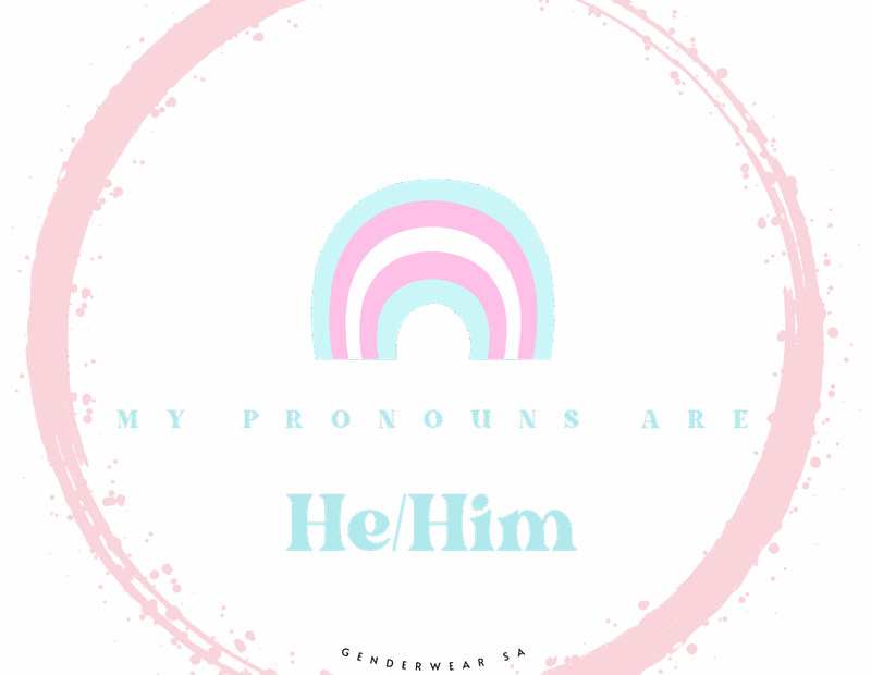 He Him Pronoun Sticker