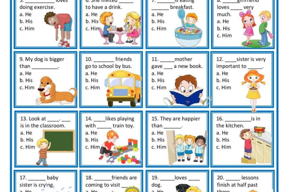 HE HIS HIM English ESL Worksheets Pdf Doc